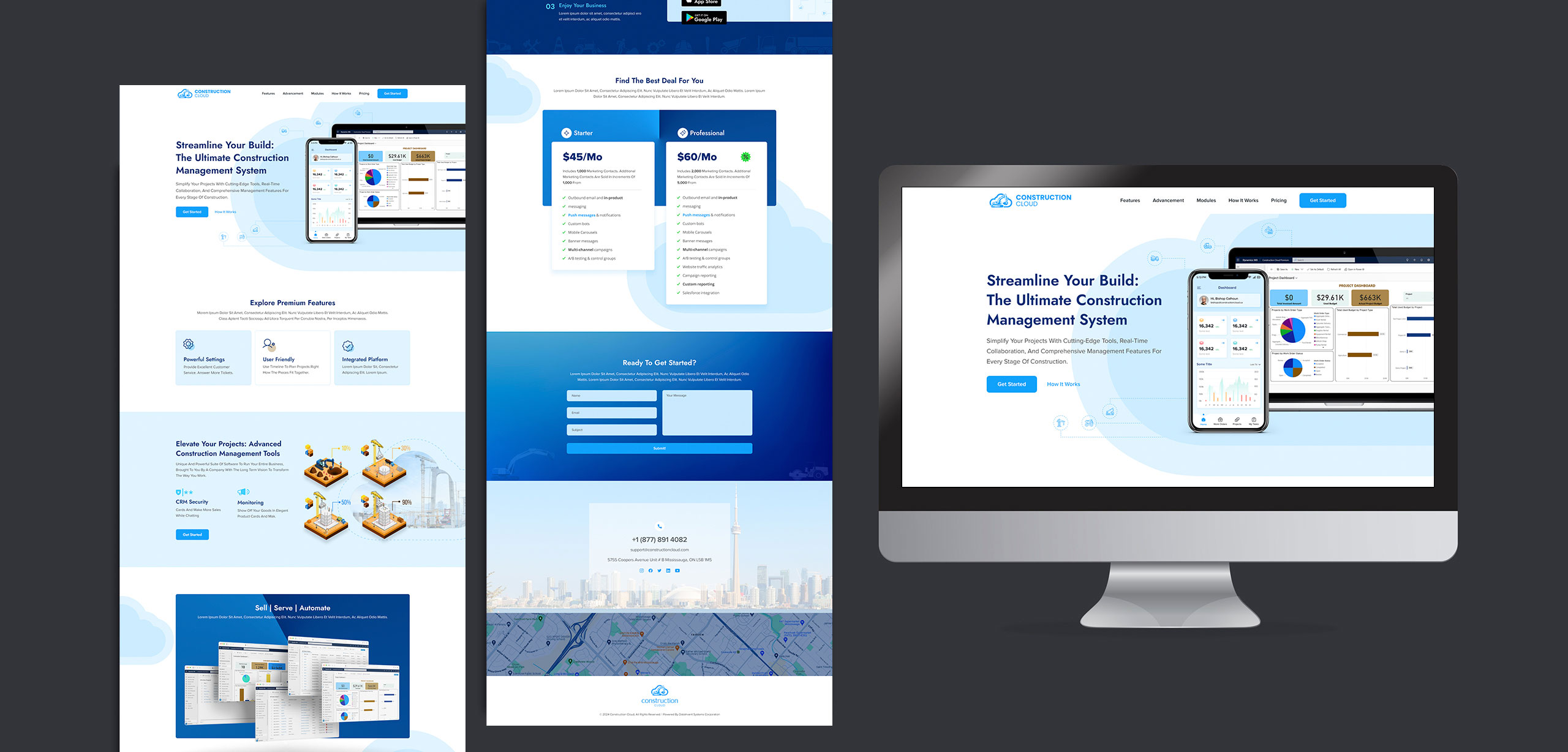 Construction Cloud website design